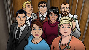 Sterling Archer Stuck In Elevator Wallpaper