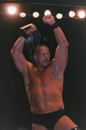 Steve Austin Flexing Muscles Wallpaper