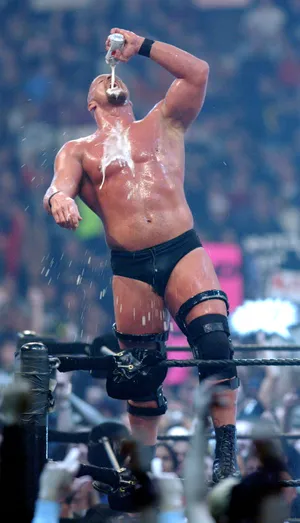 Steve Austin Stone Cold Drinking Beer Wallpaper