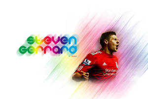 Steven Gerrard In Action On The Football Field Wallpaper