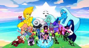 Steven Universe Characters In Ocean Wallpaper