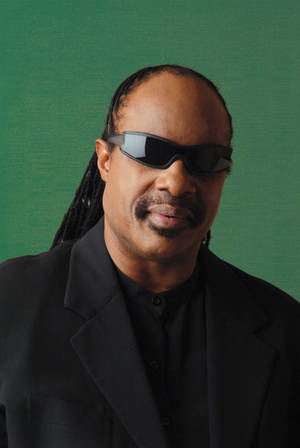 Stevie Wonder Green Background Wallpaper