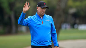 Stewart Cink Waving At The Camera Wallpaper