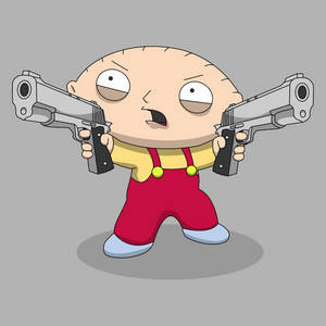 Stewie Griffin Double Guns Wallpaper