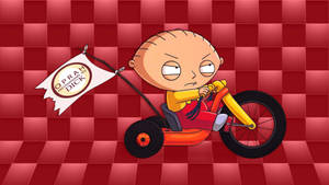 Stewie Griffin On Bike Wallpaper