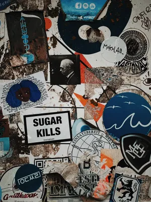 Sticker Art Collage Wallpaper