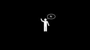 Stickman Waving Hi Wallpaper