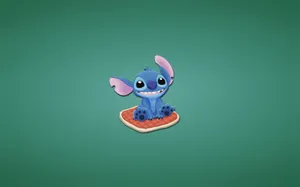 Stitch 3d Style Drawing On Mat Wallpaper