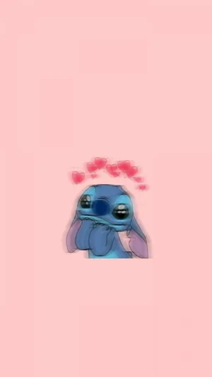 Stitch In Love Wallpaper Wallpaper