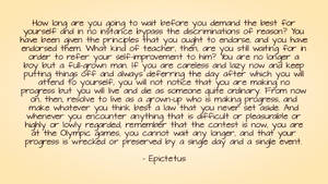 Stoicism Epictetus Progress Quote Wallpaper