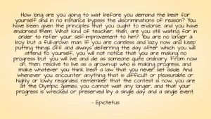 Stoicism Epictetus Progress Quote Wallpaper