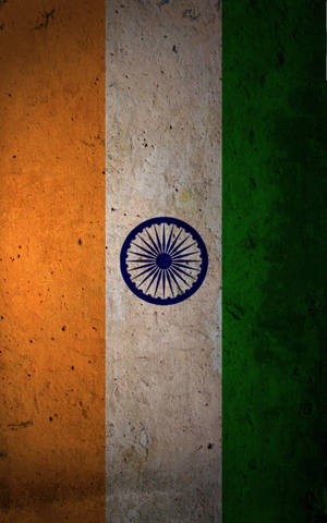 Stone Art Indian Flag Mobile Wallpaper