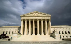 Stormy Clouds Over The Supreme Court Building Wallpaper
