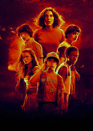 Stranger Things 3 Retro Character Poster Wallpaper