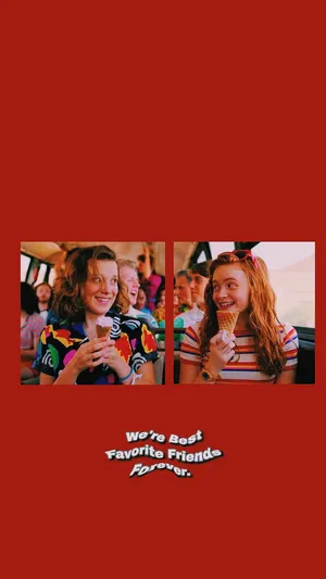 Stranger Things Aesthetic Best Friends Wallpaper