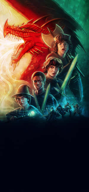 Stranger Things Dungeon And Dragons Wallpaper