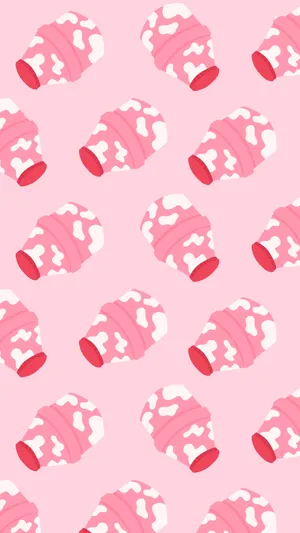 Strawberry Cow Bottles Wallpaper