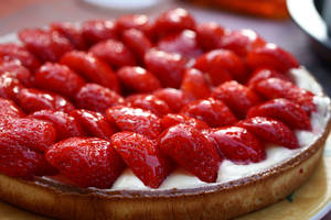 Strawberry Tart Pastry Wallpaper