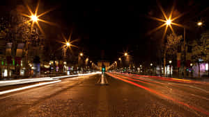 Street Lights Illuminating The Night Wallpaper