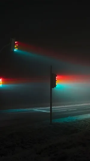 Street Lights Oled Iphone Wallpaper