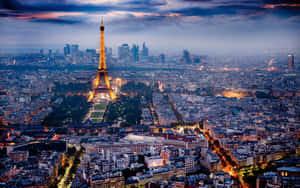 Streets Of Paris At Night Wallpaper