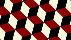 Striking Black, White And Red Stripes Wallpaper