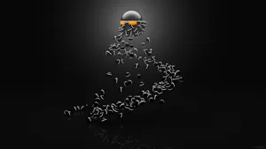 Striking Contrast Of White And Black 3d Magnets Wallpaper