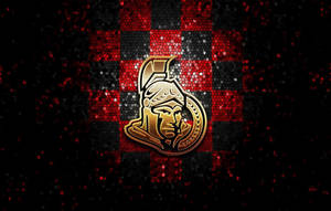 Striking Golden Ottawa Senators Logo Wallpaper