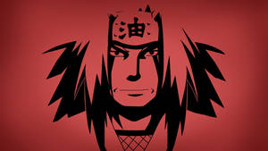 Striking Red And Black Jiraiya Wallpaper