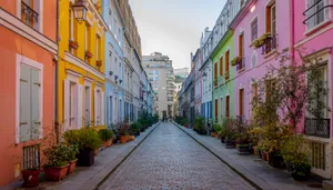 Stroll Through A Colorful Urban Landscape Wallpaper