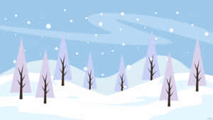 Stroll Through The Chilly Wonderland Of Minimalist Winter. Wallpaper