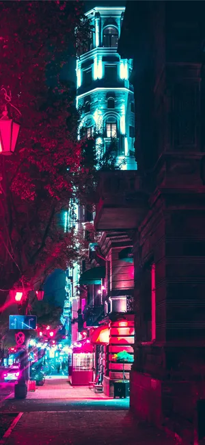 Structure In Yerevan With Lights Wallpaper