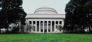 Students And Scholars Gathering At Mit's Great Dome Wallpaper