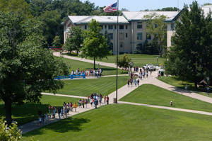 Students Walking At Pathway Carnegie Mellon University Wallpaper