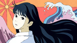 Studio Ghibli Desktop Ocean Waves Wallpaper
