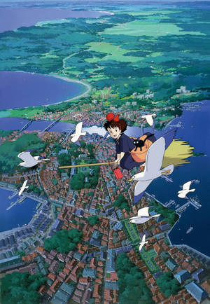 Studio Ghibli Iphone Kiki's Delivery Service Wallpaper