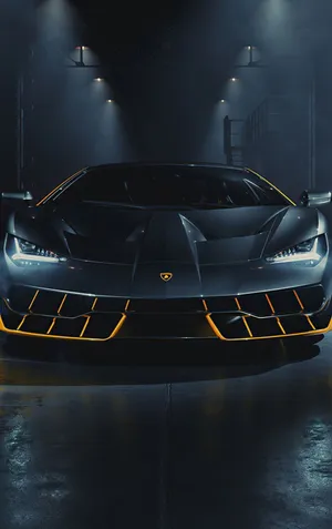 Stunning Black Iphone Lamborghini Background Wallpaper