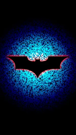 Stunning Blue Mosaic Batman Logo Iphone Wallpaper Wallpaper