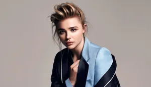 Stunning Chloë Grace Moretz On Suit Wallpaper