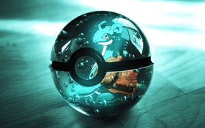 Stunning Image Of Lapras Captured Inside A Transparent Poke Ball Wallpaper