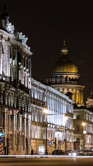 Stunning Panorama Of Nevsky Avenue, Saint Petersburg Wallpaper