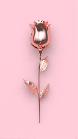 Stunning Pink Rose Gold Theme Wallpaper