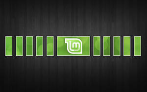 Stunning Rectangular Frames Featuring Linux Mint Logo Wallpaper