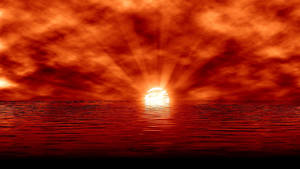 Stunning Red Sun Wallpaper