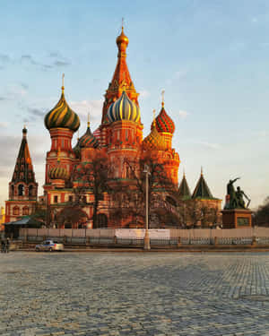Stunning Saint Basils Cathedral In Moscow Wallpaper