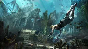Stunning Underwater Scene From Assassin's Creed: Black Flag Wallpaper