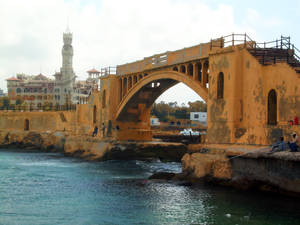 Stunning View Of Haramik Palace Bridge In Alexandria Wallpaper