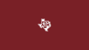 Stunning View Of The Texas A&m University Main Building In Maroon Color Wallpaper