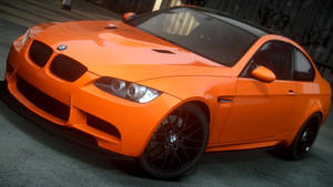 Stylish And Vibrant Orange Bmw - A 3d Masterpiece Wallpaper