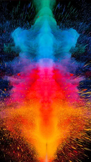 Stylish Colorful Smartphone On A Teal Background Wallpaper